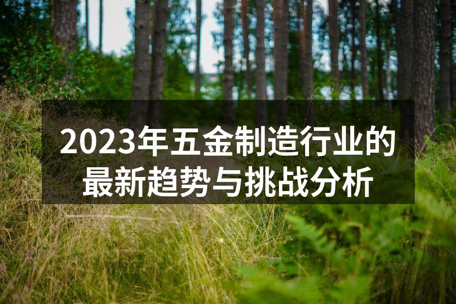 2023年五金制造行业的最新趋势与挑战分